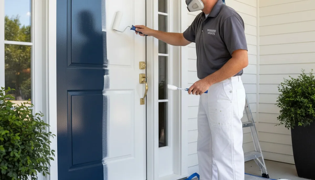Professional door painting by house painters in Jacksonville, FL for lasting curb appeal