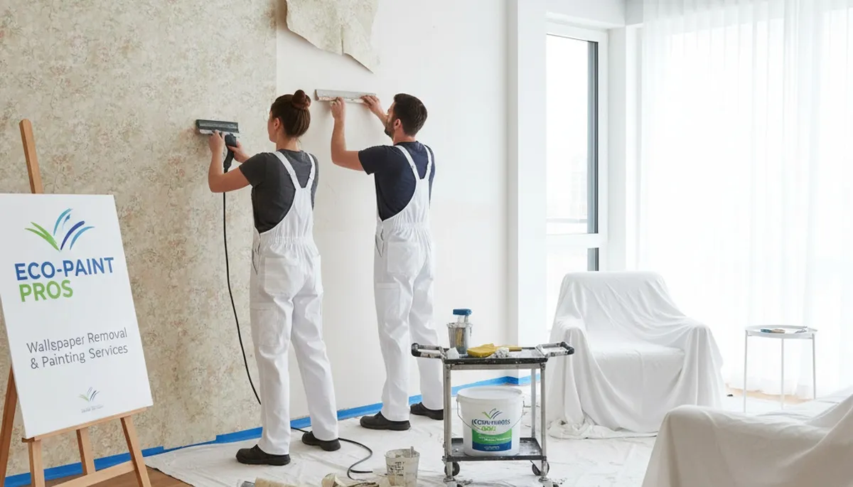 Professional wallpaper removal service in Jacksonville FL home by local house painters